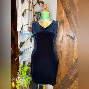 Vintage Black Velvet Dress